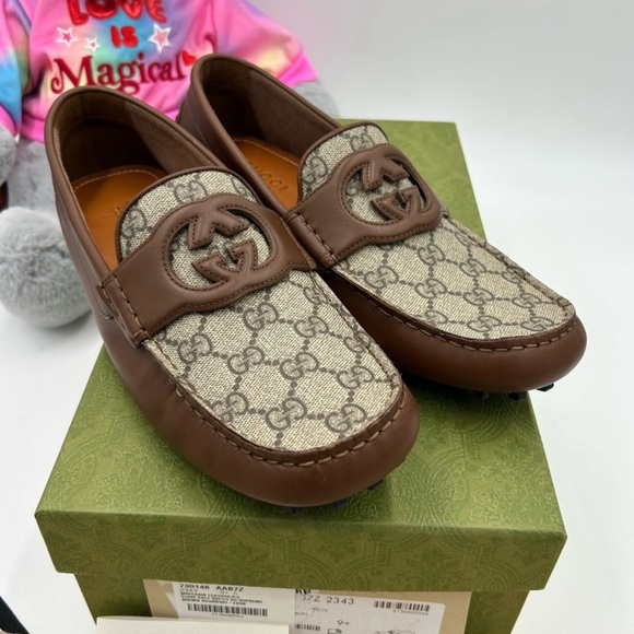 Men’s Gucci, AYRTON interlocking G driver Loafers size 9.5 made in Italy main image 5